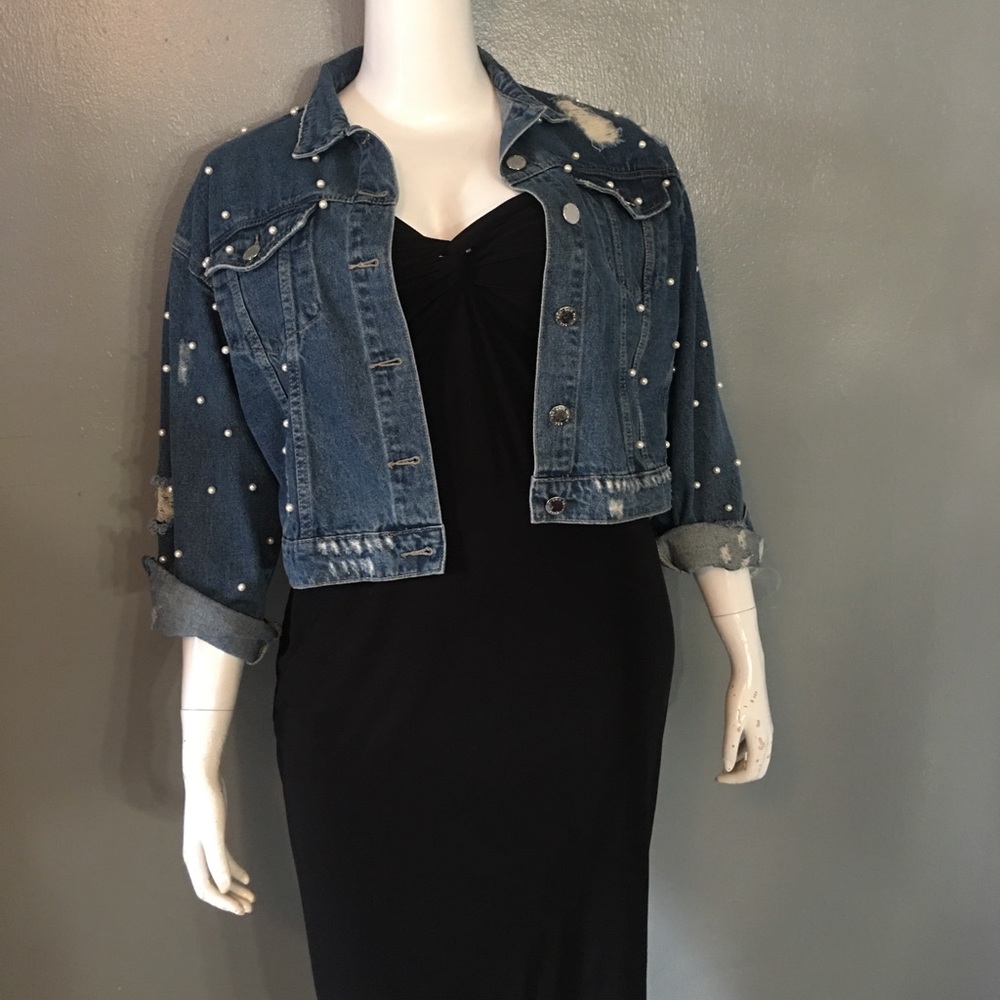 City Chic Jean pearl Jacket - Picture 3 of 3